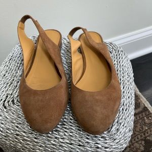 Sezané Tan Leather Flats - Size 6.5 / 37